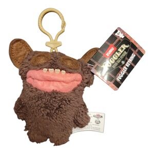 Fuggler Funny Ugly Monster Fuggler Keyring Brown Plush Keychain